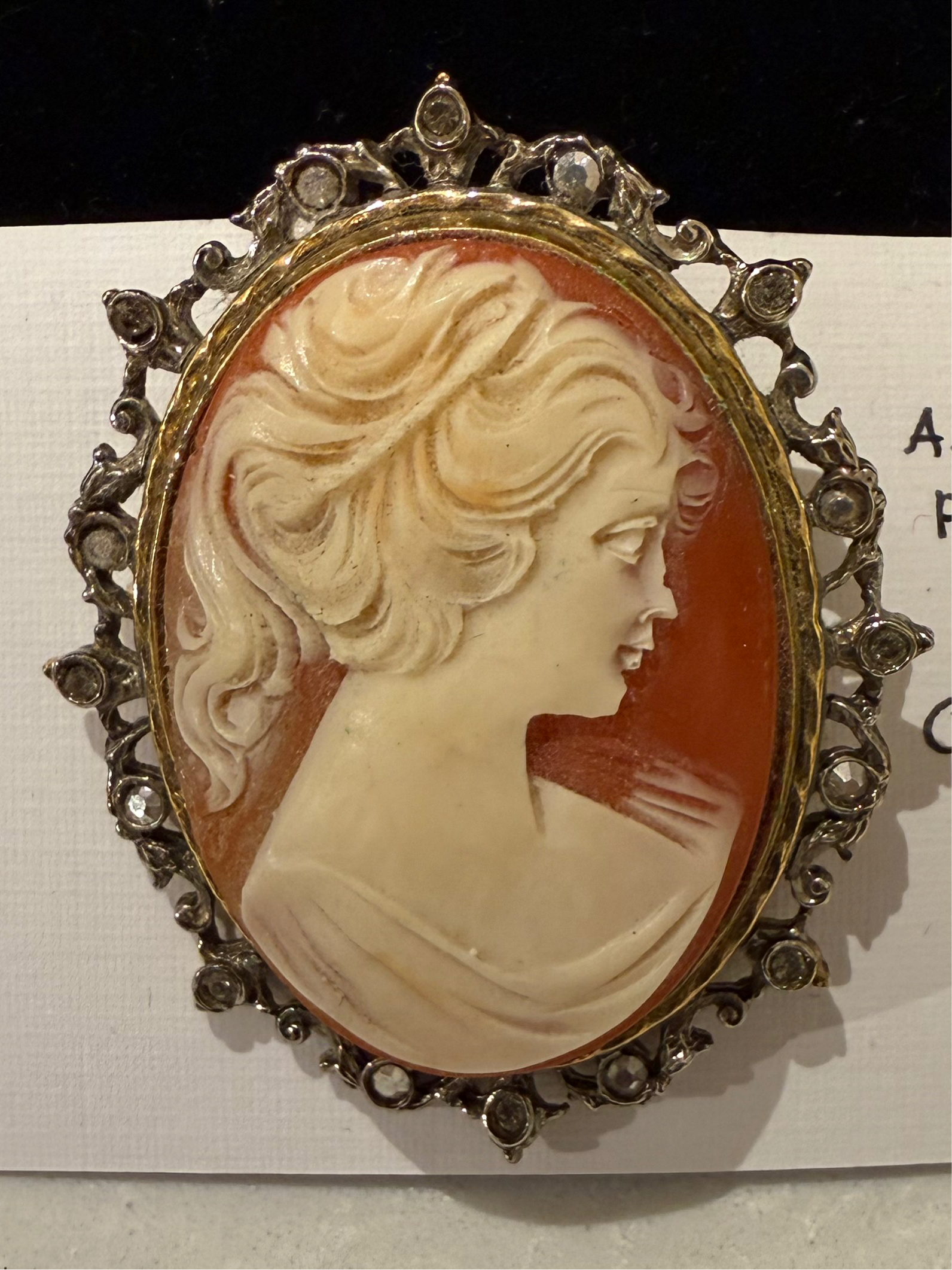 1960s Signed ART Arthur Pepper Cameo Brooch