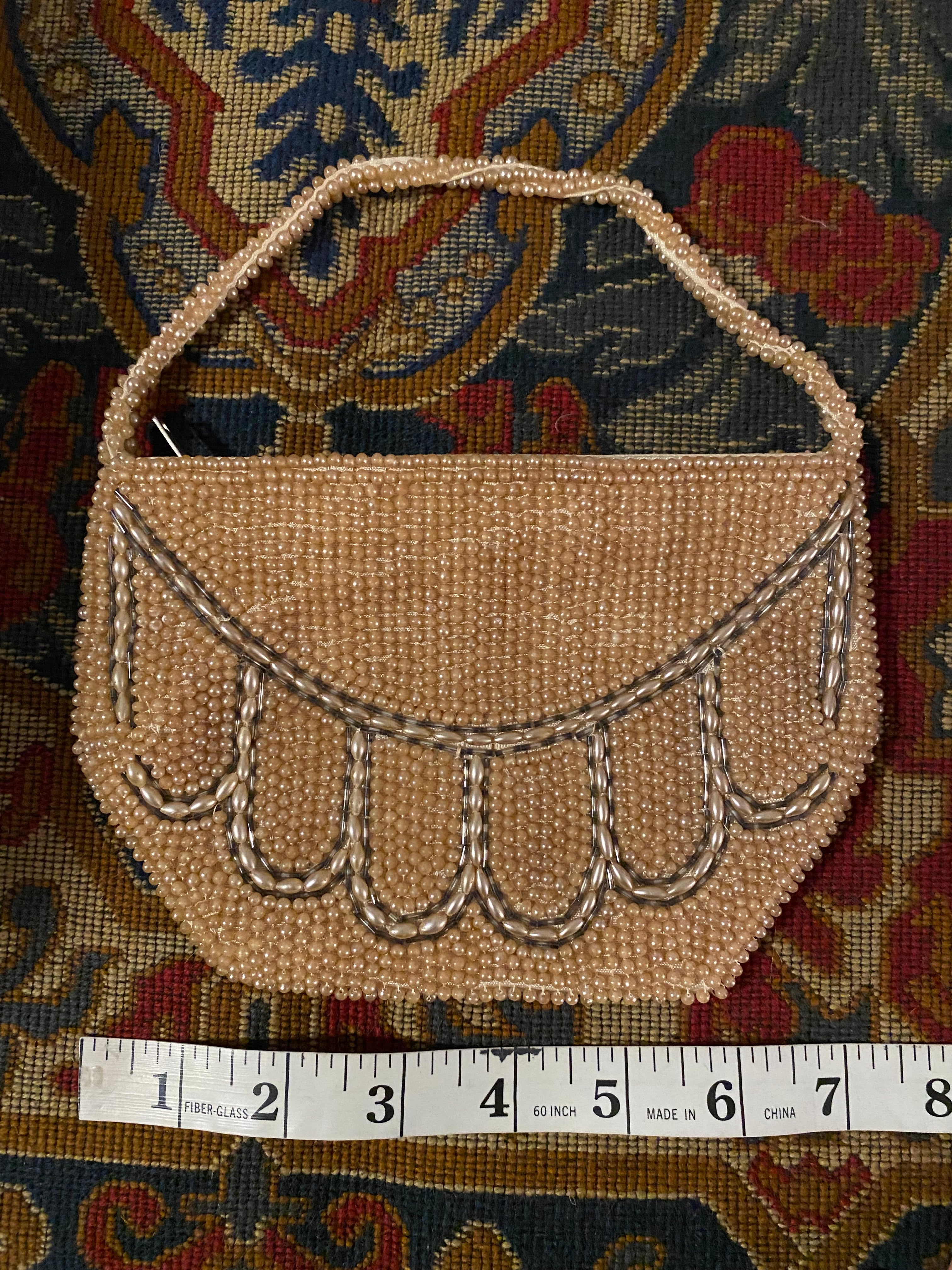 1930s Faux Pearl Beaded Purse