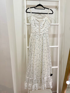1970s Gunne Sax Pastel Calico Maxi Sun Dress