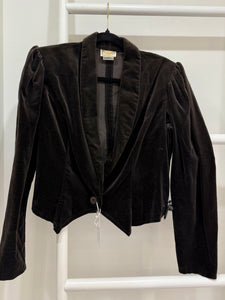 1970s Gunne Sax Black Velvet Jacket