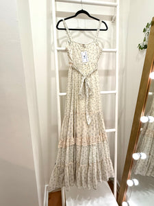 1970s Gunne Sax Golden Tiered Maxi Sun Dress