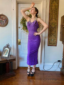 1950s Purple Rhinestone Burlesque Gown (from the collection of Renée Van Doren)