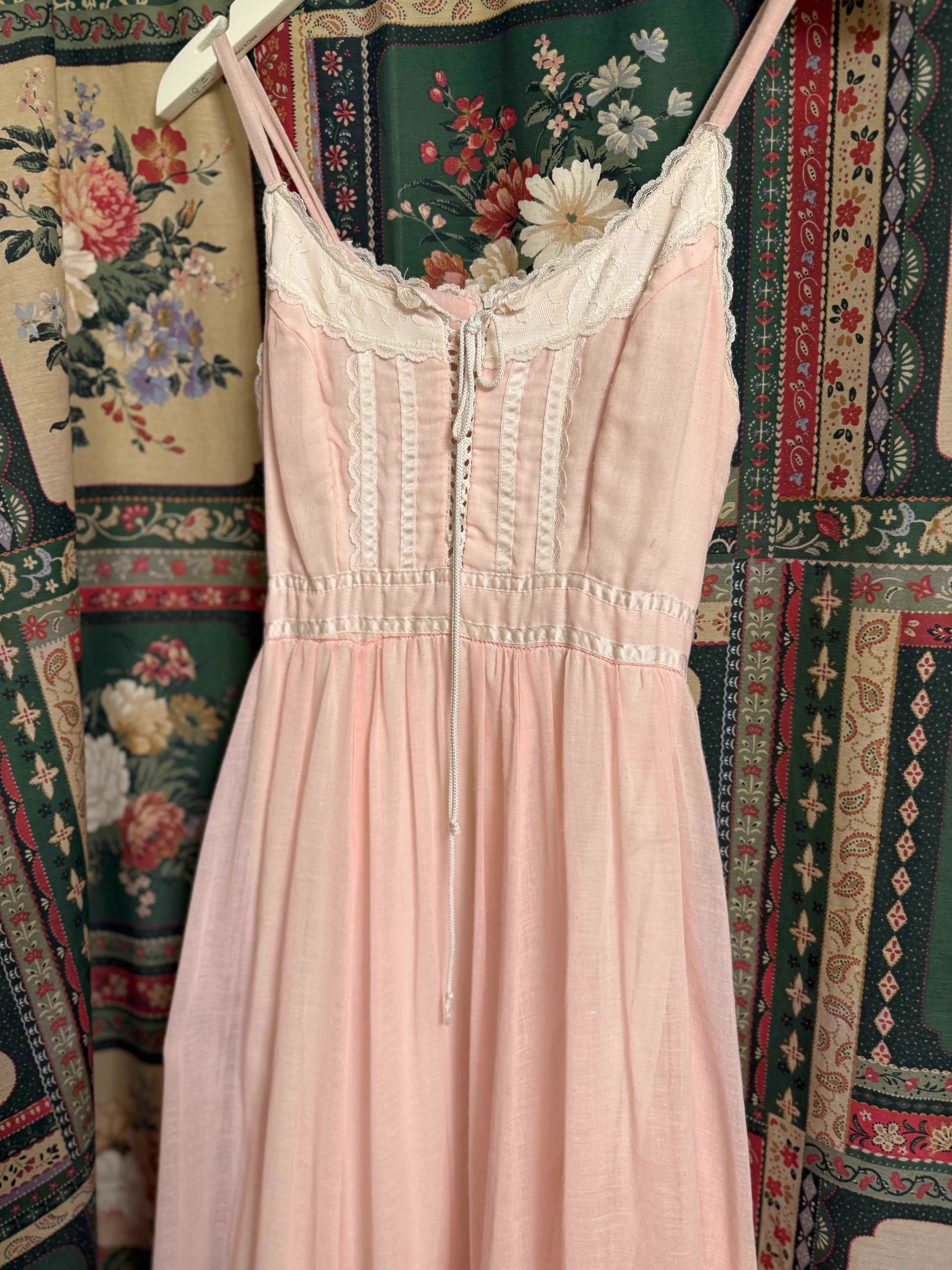 SALE 1970s Gunne Sax Pink Maxi Sun Dress Hello Vintage SALE 1970s Gunne Sax Pink Maxi Sun Dress Hello Vintage