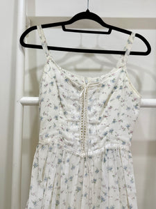 1970s Gunne Sax Pastel Calico Maxi Sun Dress